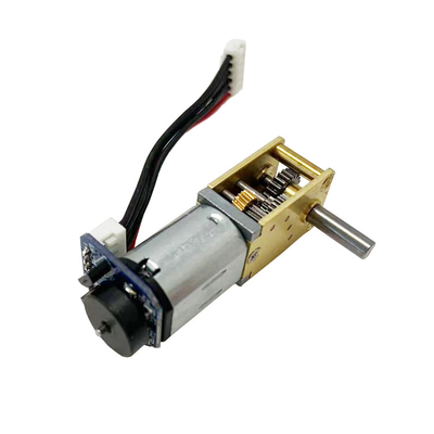 12V N20 Micro DC Brush Motor Horizontal Gear Reducer with Encoder