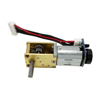 12V N20 Micro DC Brush Motor Horizontal Gear Reducer with Encoder