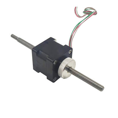 35mm hybrid linear stepper motor NEMA14 non-captive through going shaft with manual nut